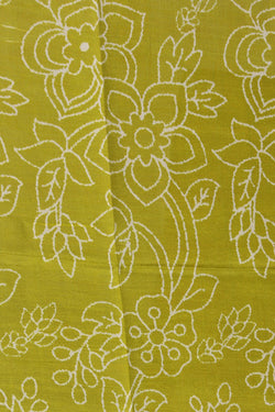 Image of A Floral printed Mangalgiri silk saree