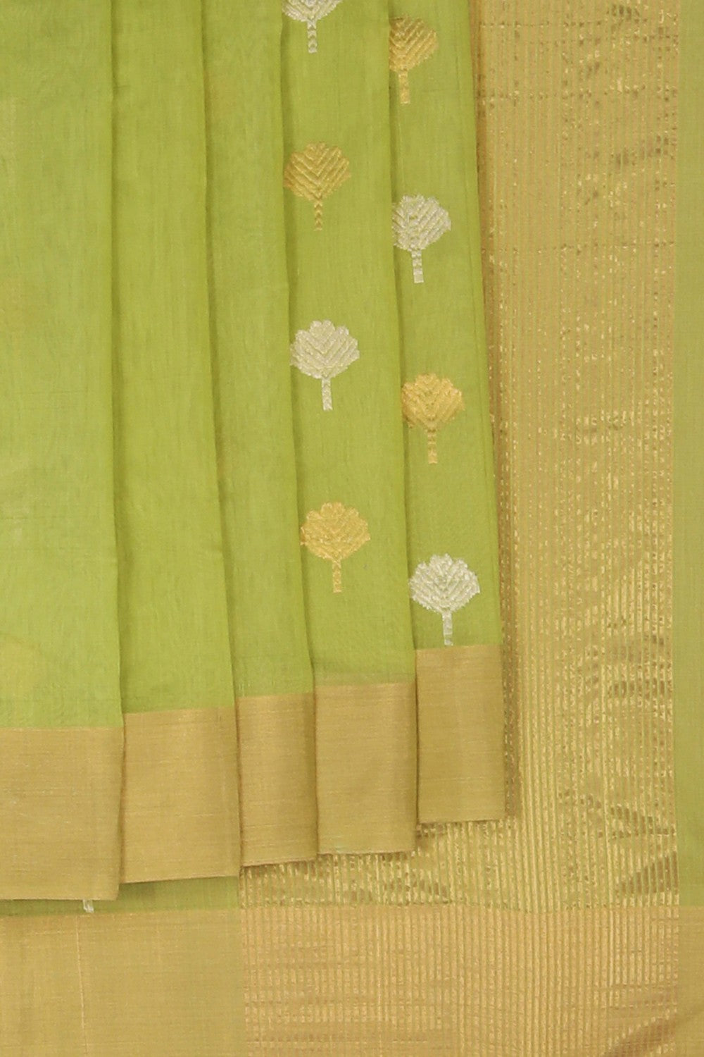 Chanderi Green Saree