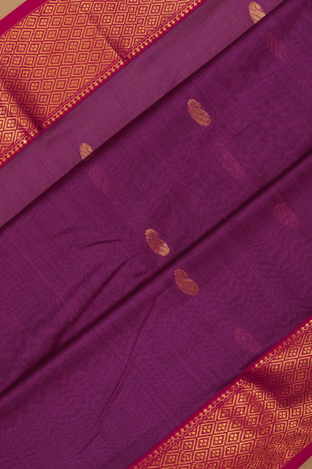 Image of Chanderi Magenta Pink Saree