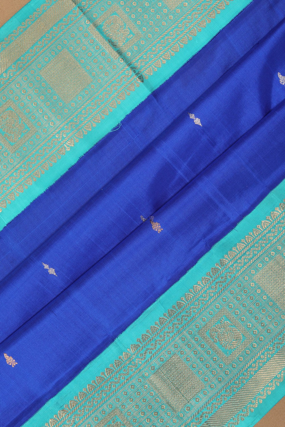 Image of Kuppadam Royal Blue Saree