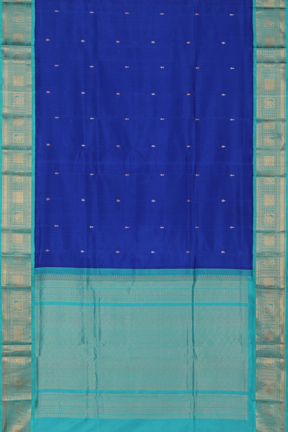 Image of Kuppadam Royal Blue Saree