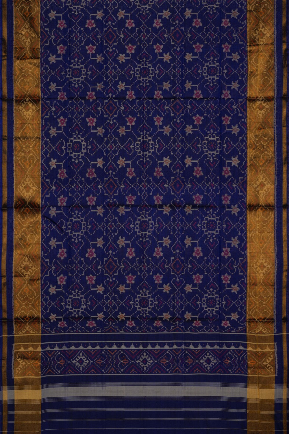 Image of Rajkot Patola Indigo Blue Dupatta