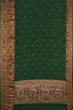 Image of Kota-Bandhani Saree With Paithani Border