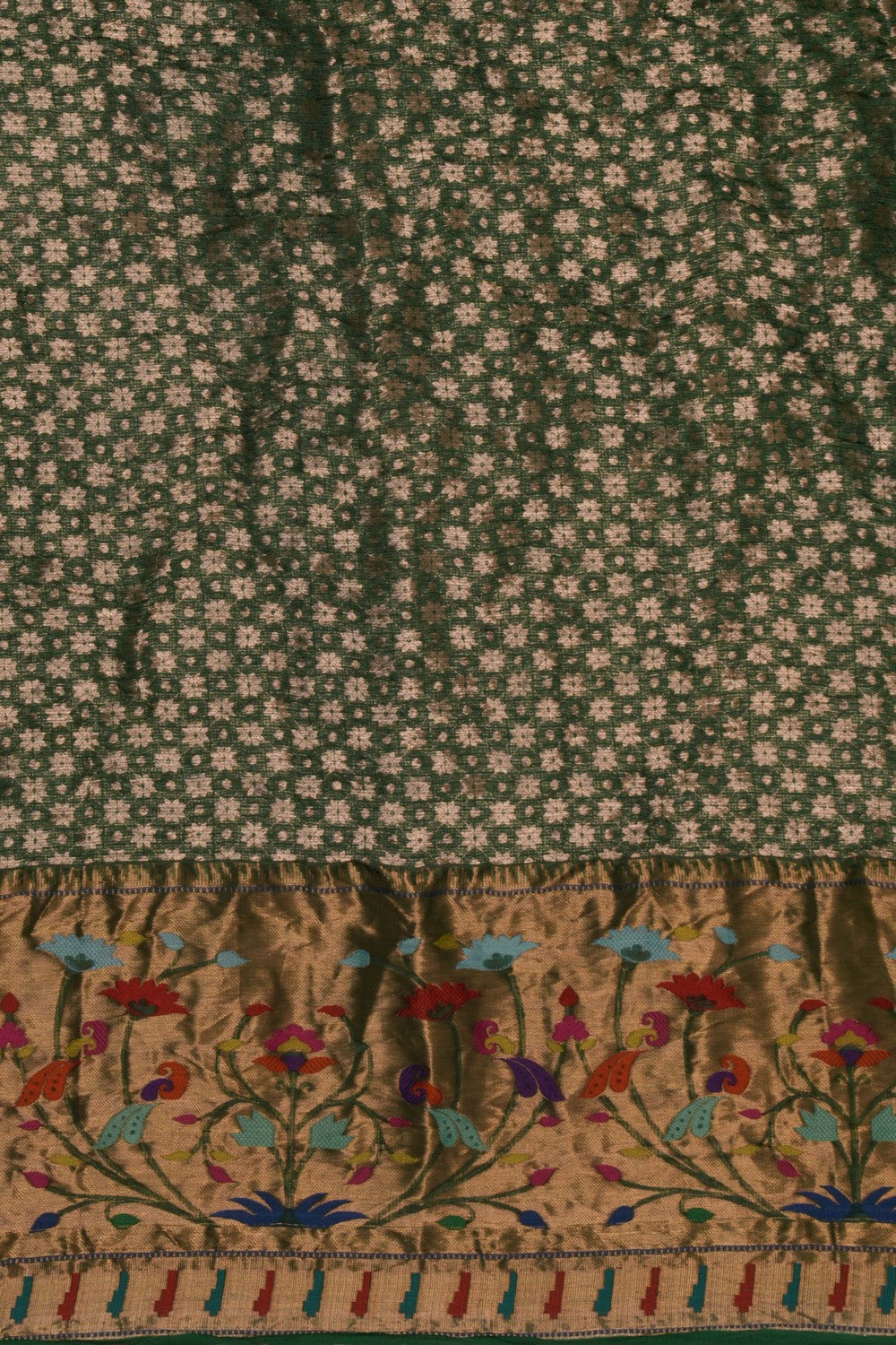 Kota-Bandhani Saree With Paithani Border