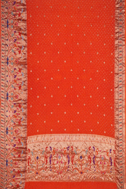 Image of Kota-Bandhani Saree With Paithani Border