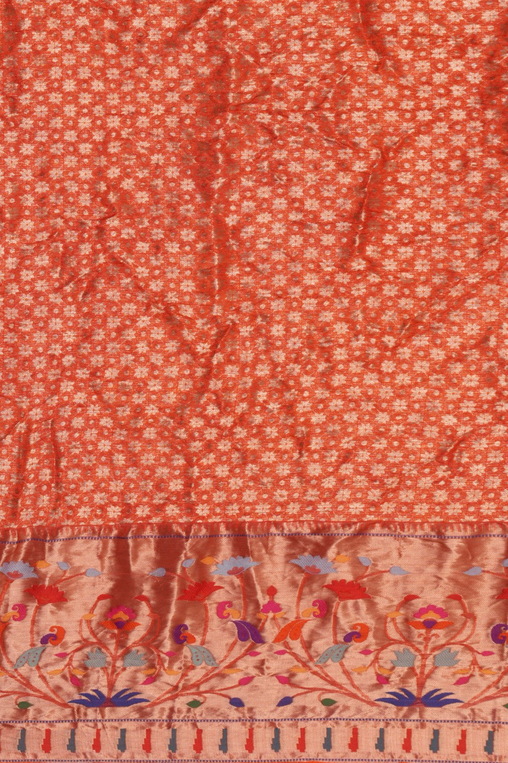 Kota-Bandhani Saree With Paithani Border