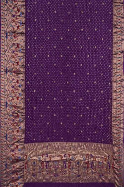 Image of Kota-Bandhani Saree With Paithani Border