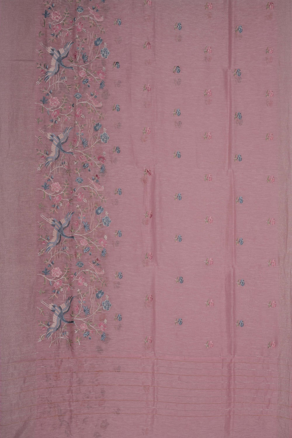 Linen Pink Saree
