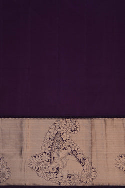 Image of Purplish Pink Brocade South Silk Saree