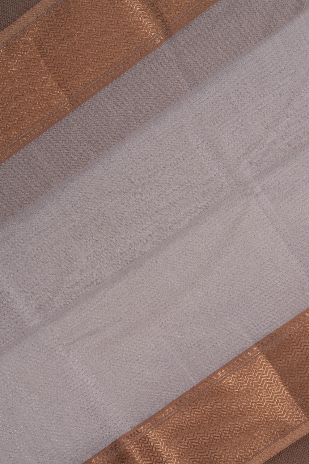 Image of Chanderi White Saree