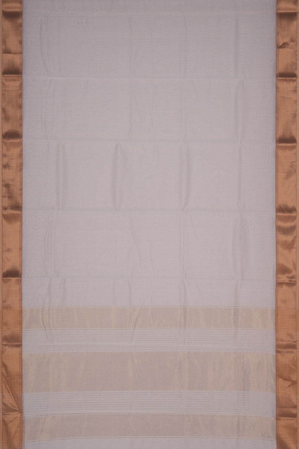 Image of Chanderi White Saree