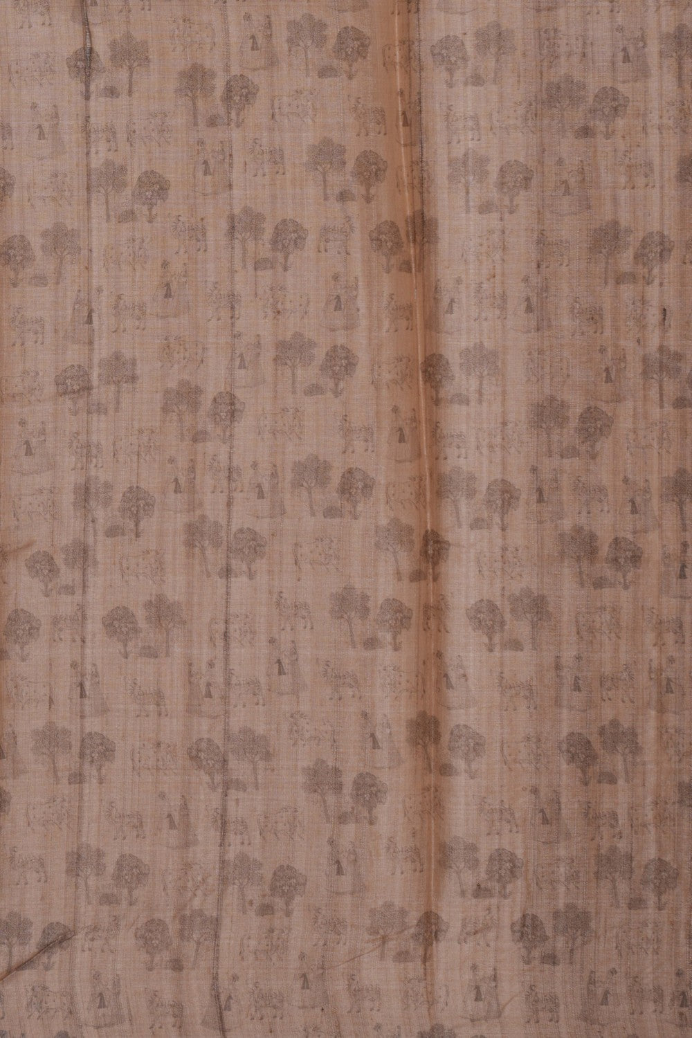 Image of A Pichwai Art Tussar Saree