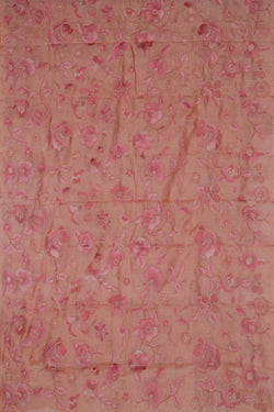 Image of Tussar Silk Peach Dupatta