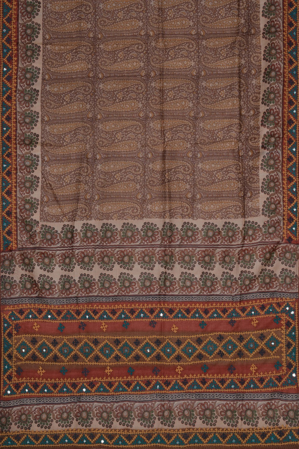 Tussar Silk Embroidery Saree