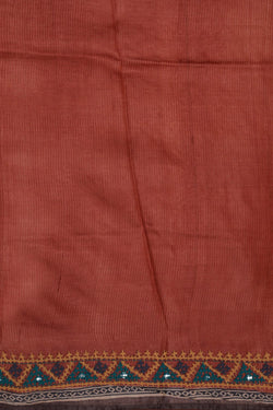 Image of Tussar Silk Embroidery Saree