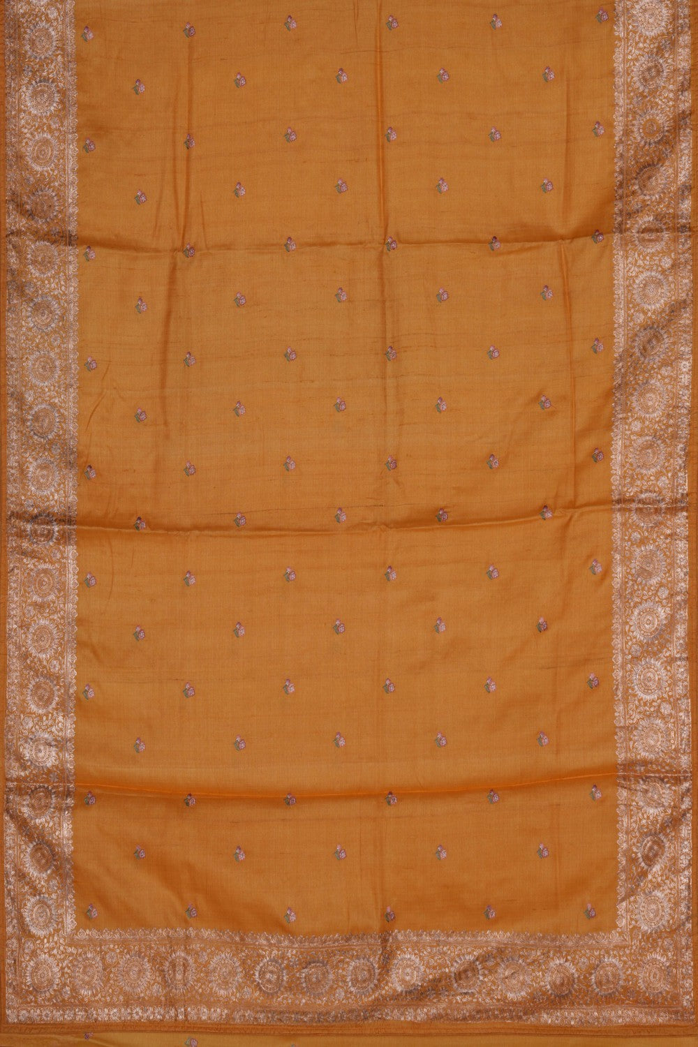 Image of Tussar Silk Embroidery Saree