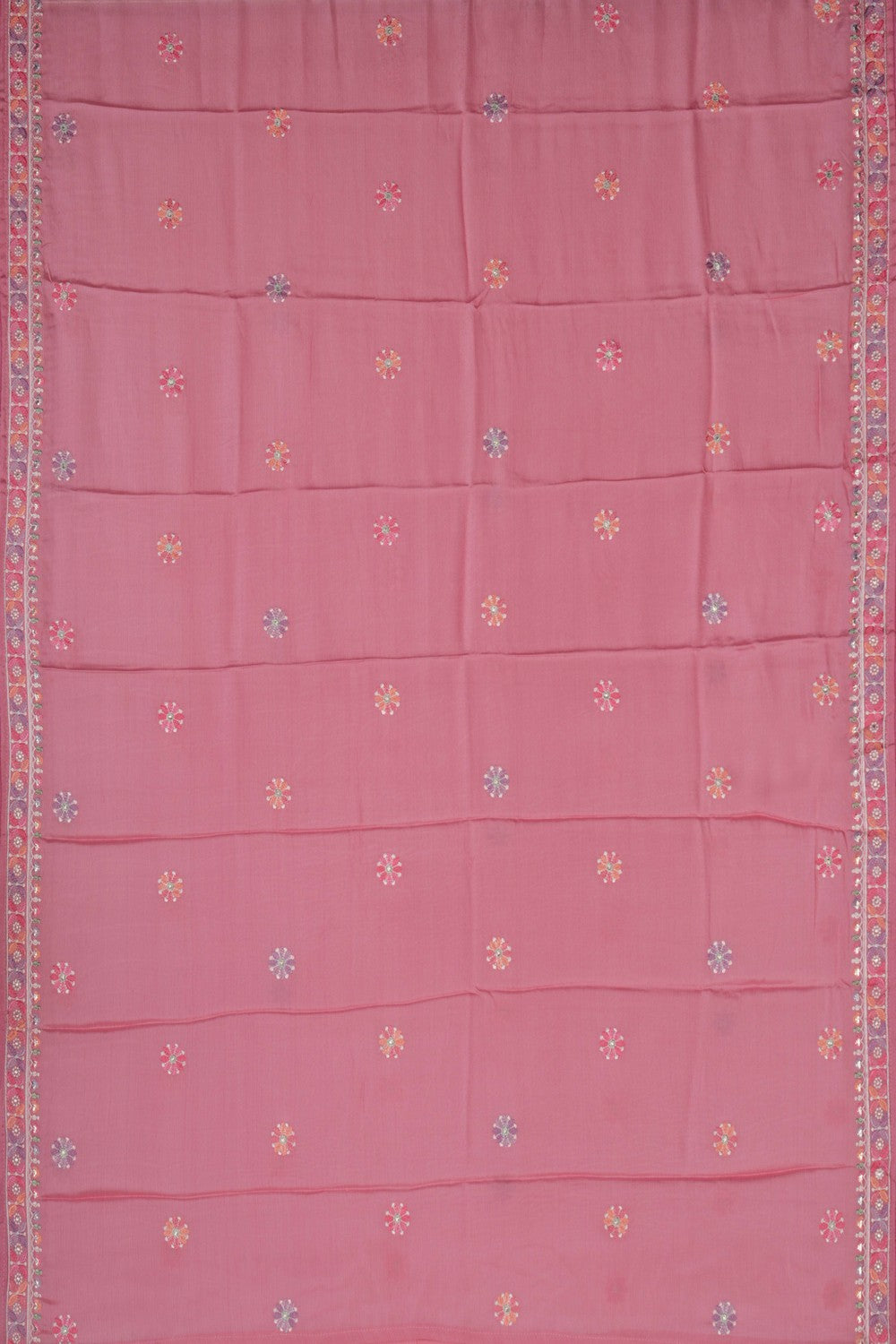 Image of Kora Embroidery Unstitched Dress Material (3 Pcs Set)