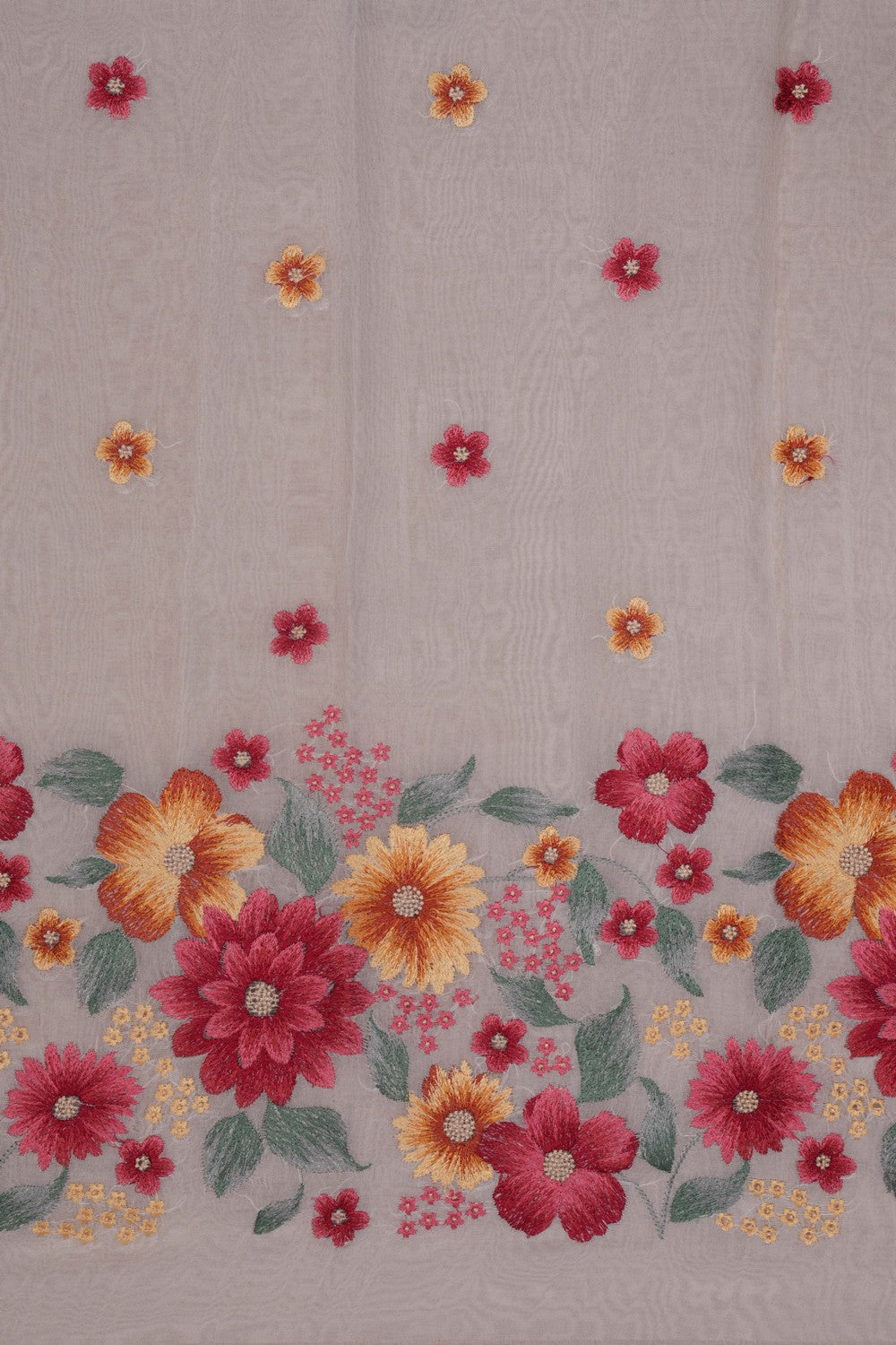 Kora Embroidery Unstitched Dress Material (3 Pcs Set)