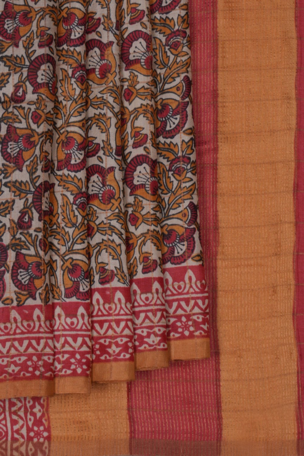 Image of Kalamkari Printed Saree