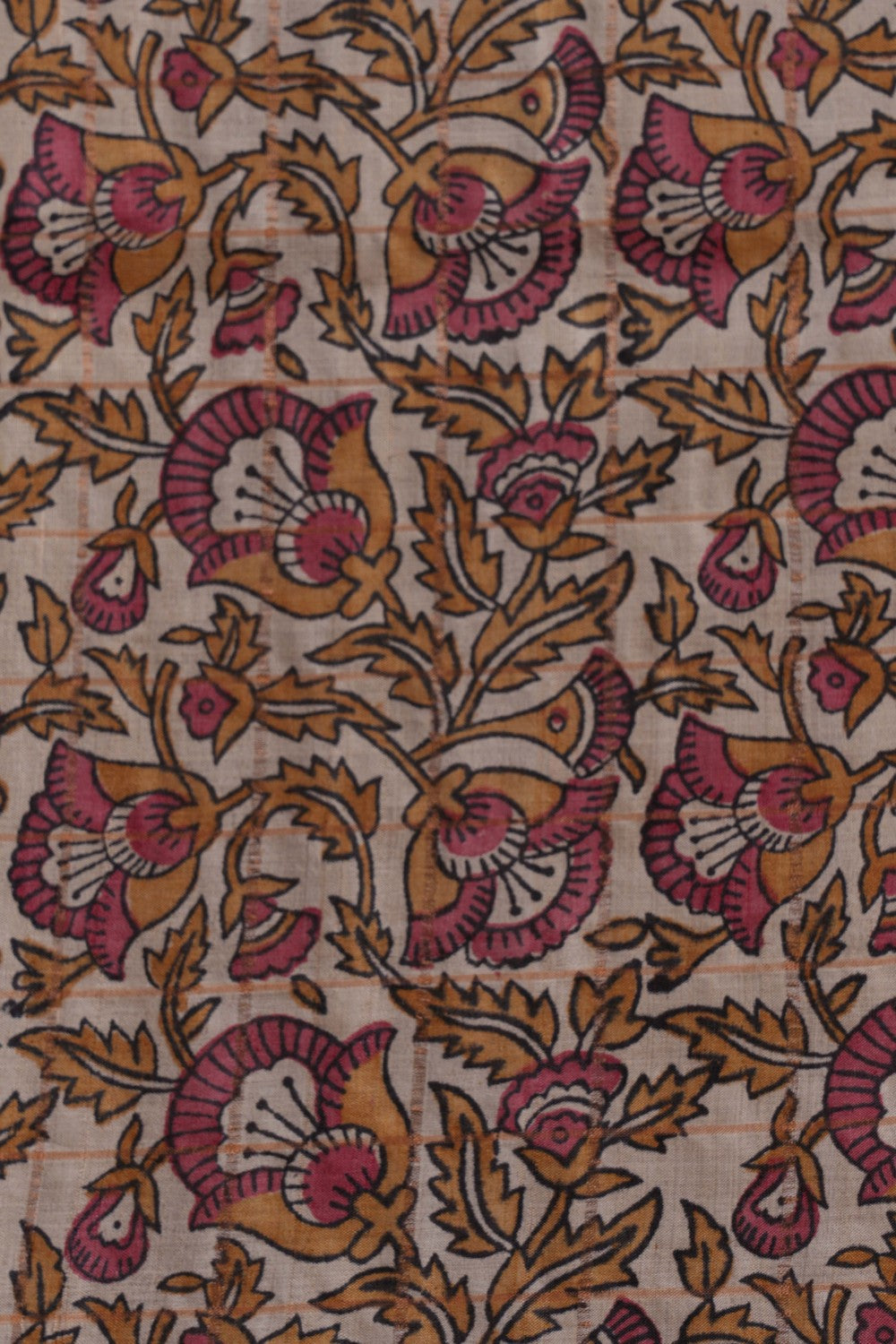 Image of Bagru Printed Tussar Saree