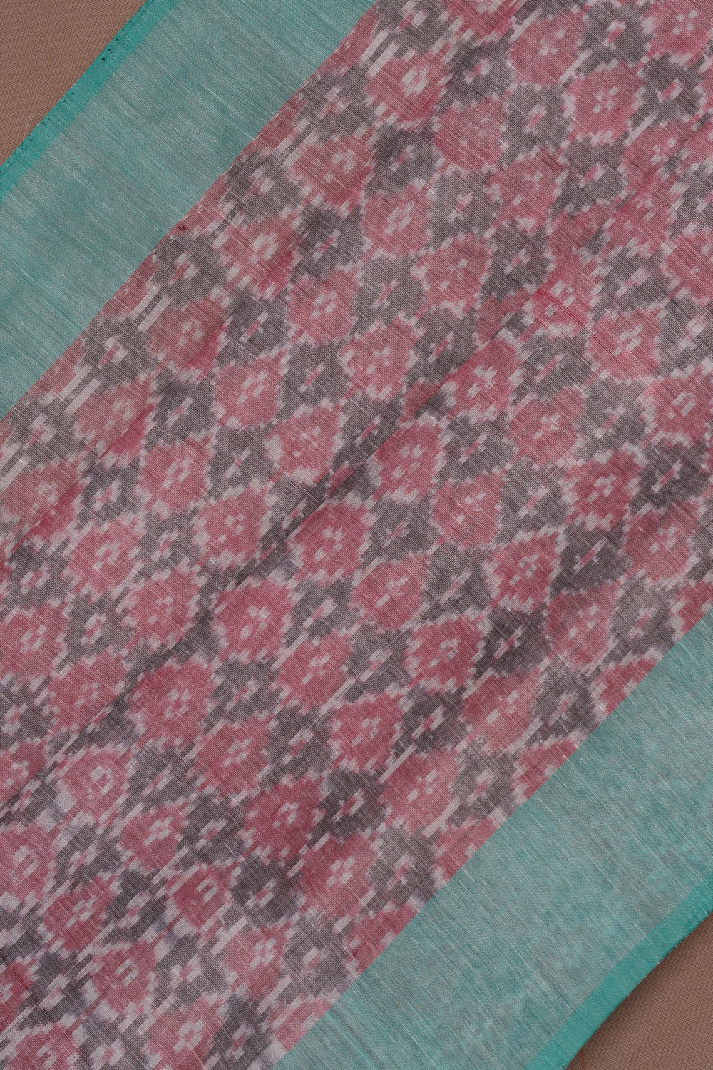 Image of Pochampally Ikat Linen Saree