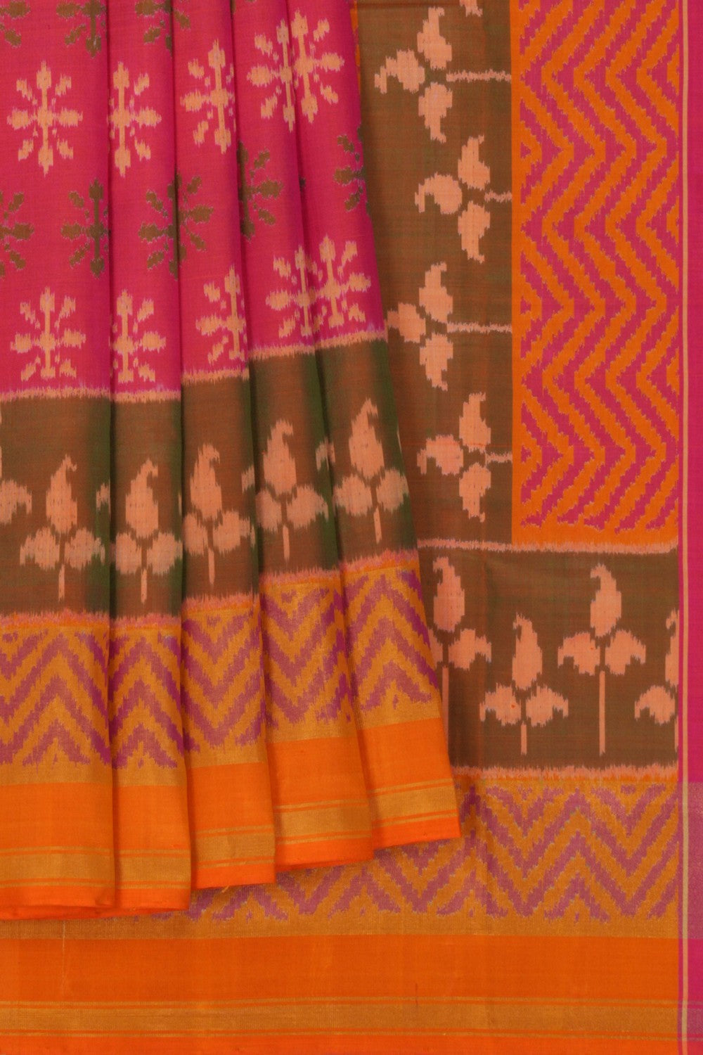 Image of Rajkot Patola Pink Saree