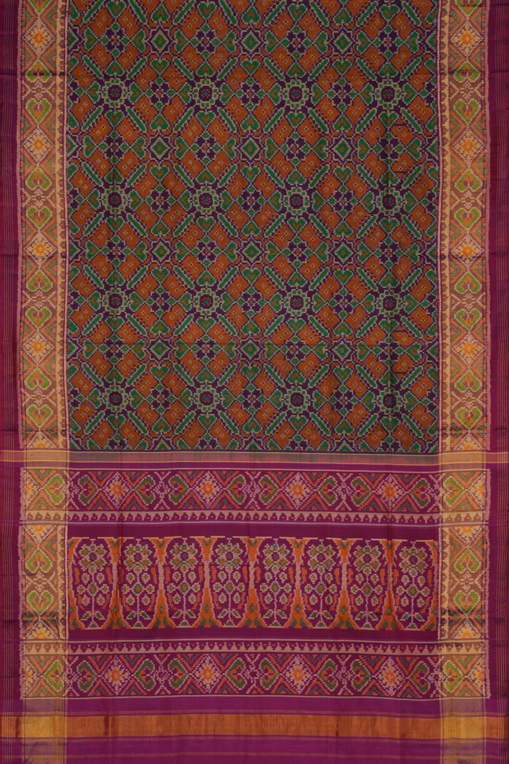 Rajkot Patola Mustard Saree