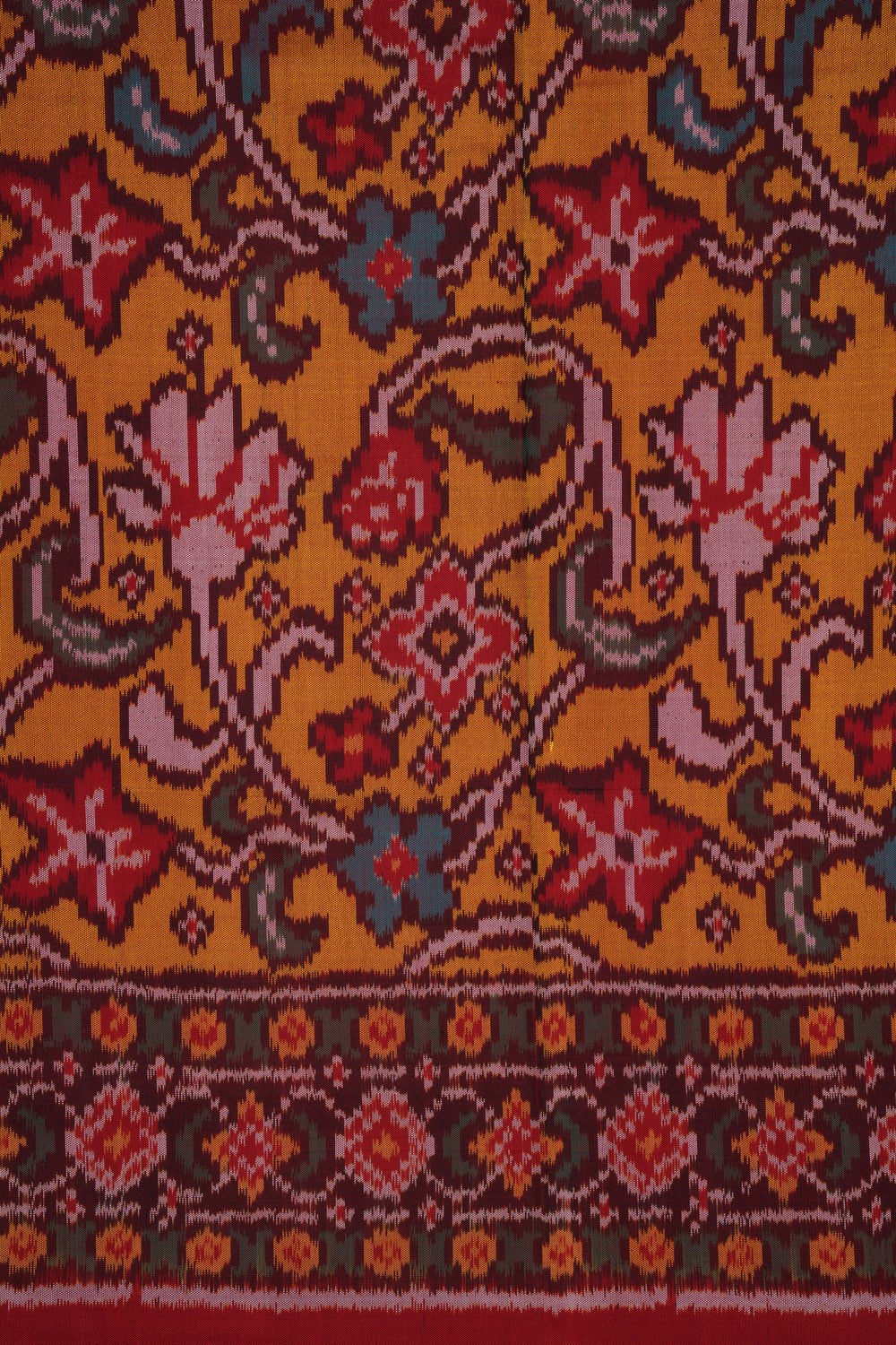 Rajkot Patola Mustard Saree