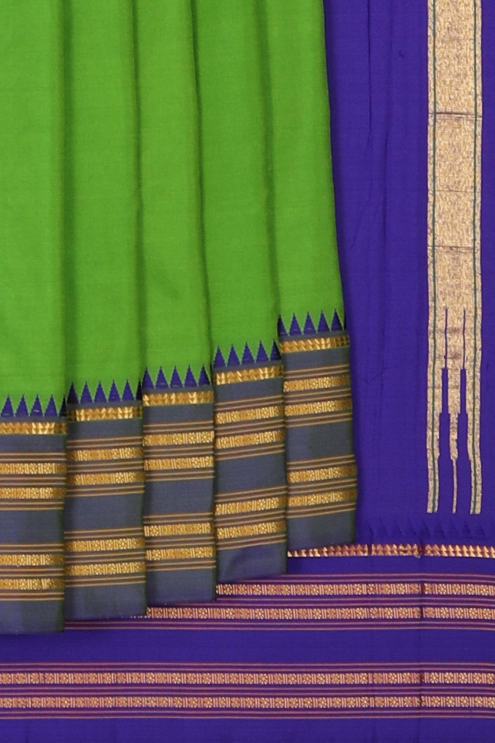 Image of Narayanpet Silk Green Saree