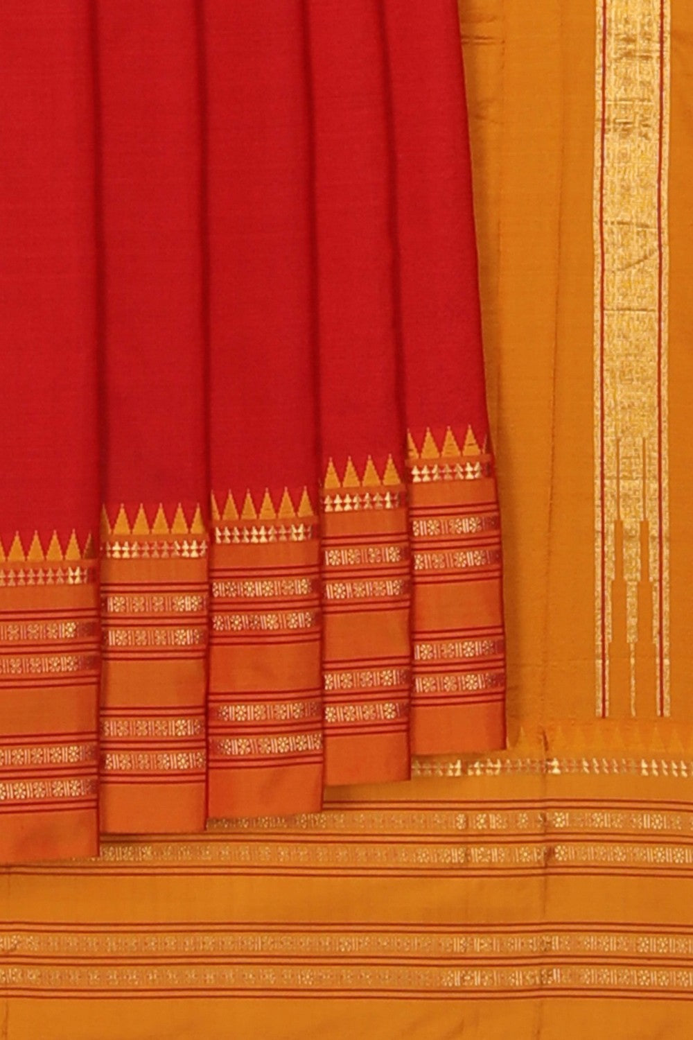 Image of Narayanpet Silk Red Saree