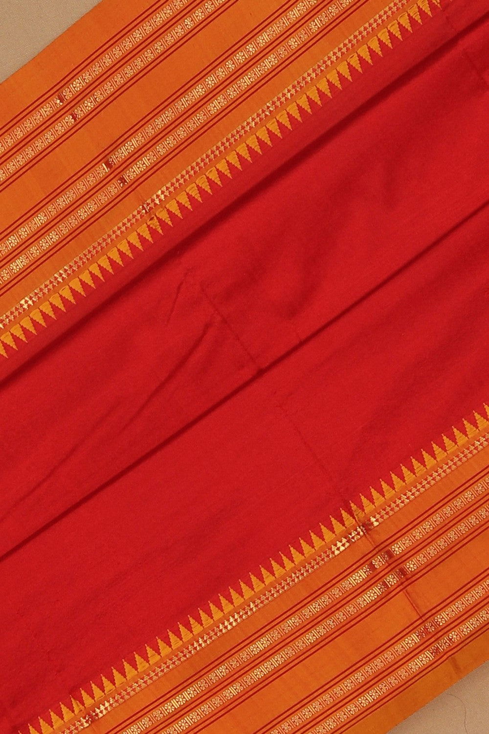 Image of Narayanpet Silk Red Saree
