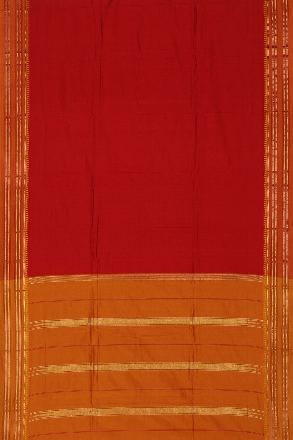 Image of Narayanpet Silk Red Saree