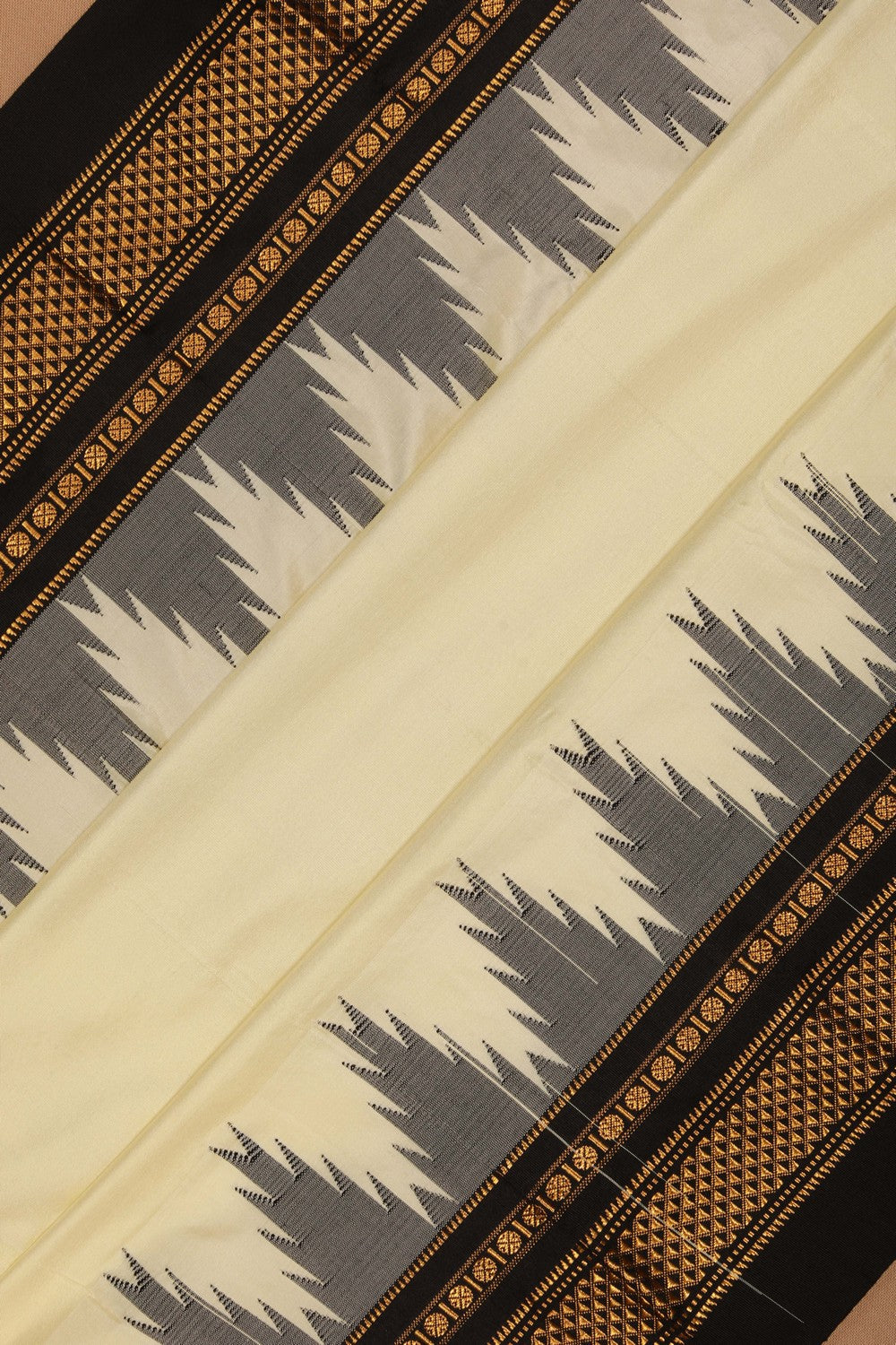 Narayanpet Silk White Saree