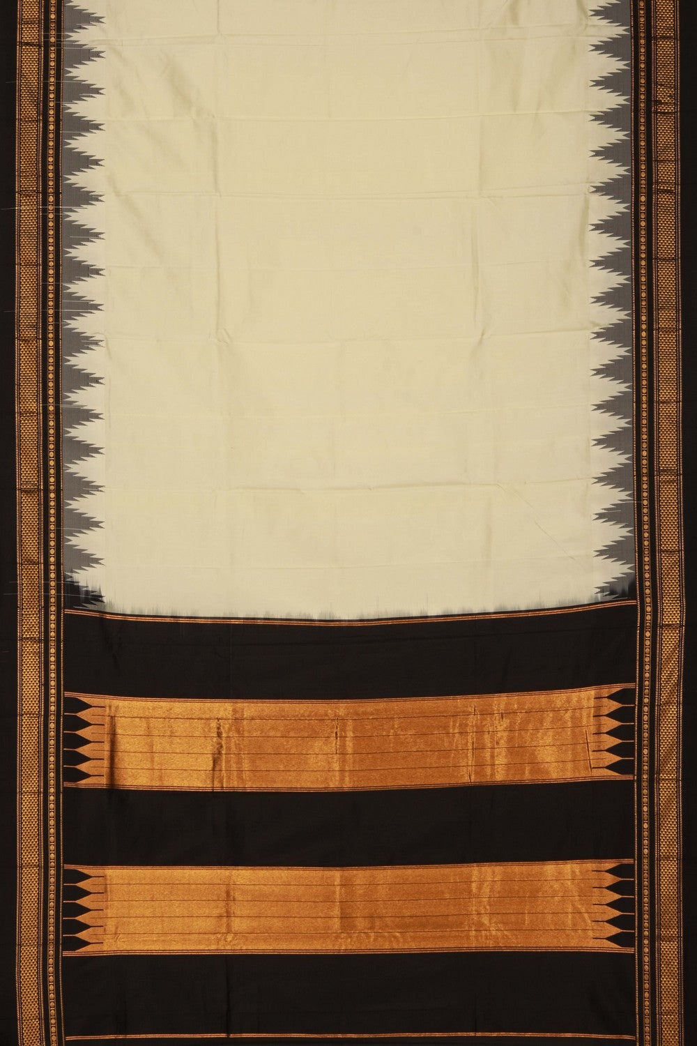 Narayanpet Silk White Saree