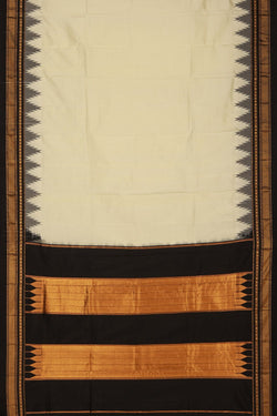 Image of Narayanpet Silk White Saree