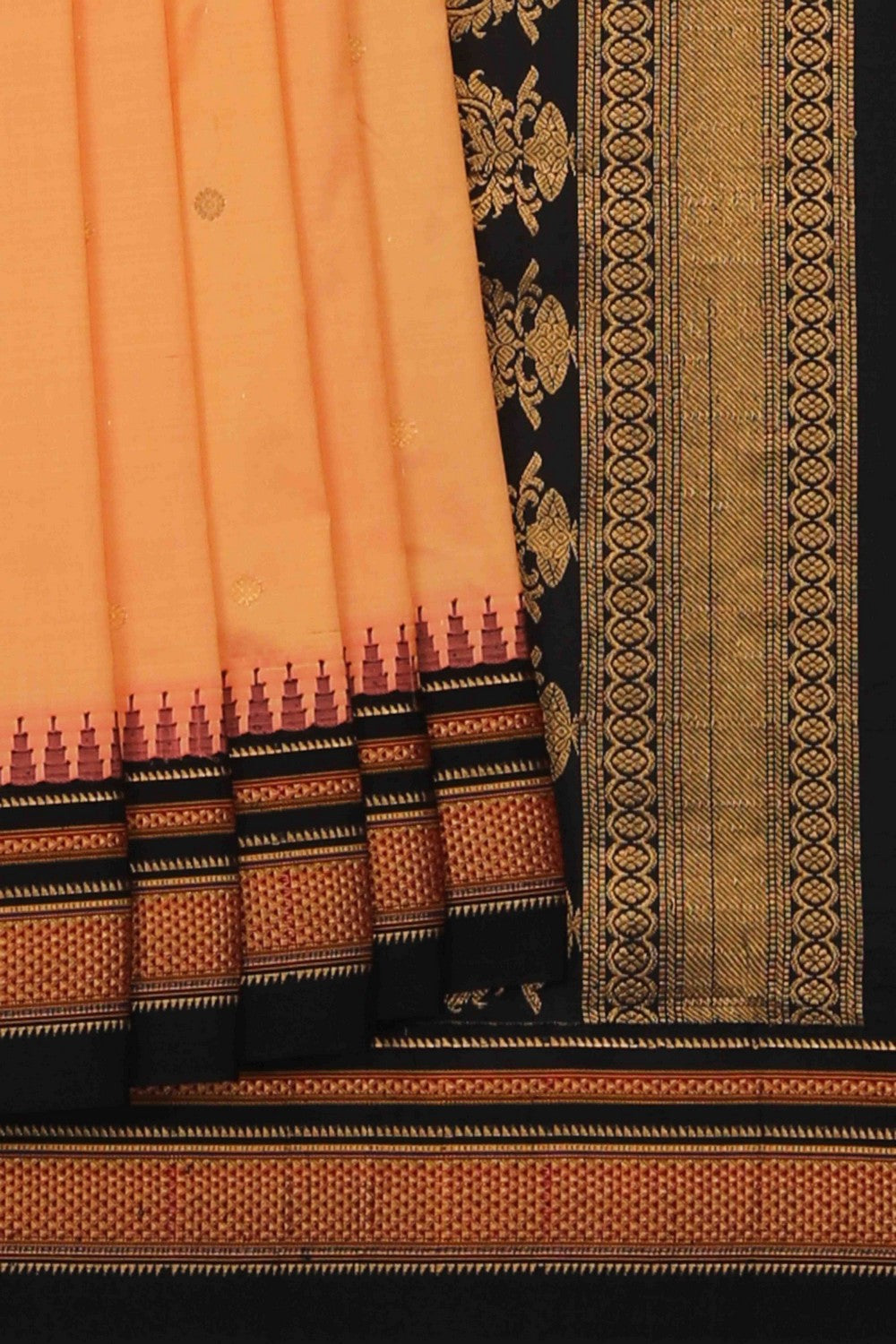 Narayanpet Silk Peach Saree