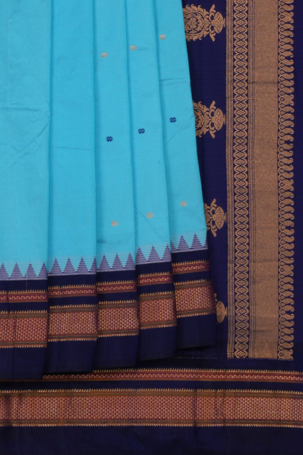 Narayanpet Silk Blue Saree