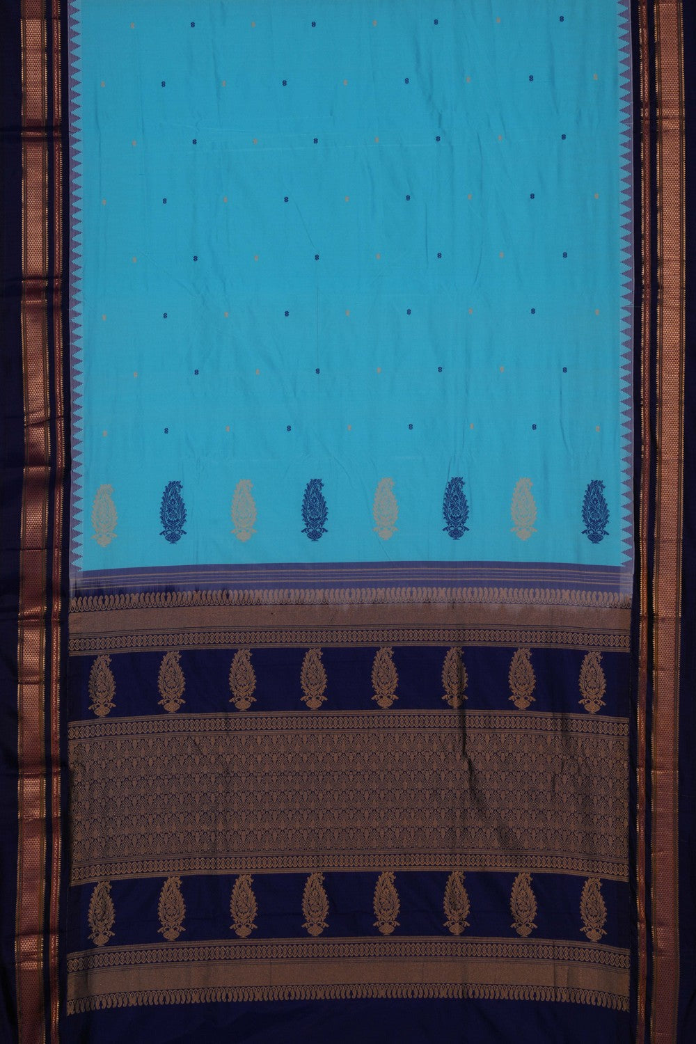 Narayanpet Silk Blue Saree