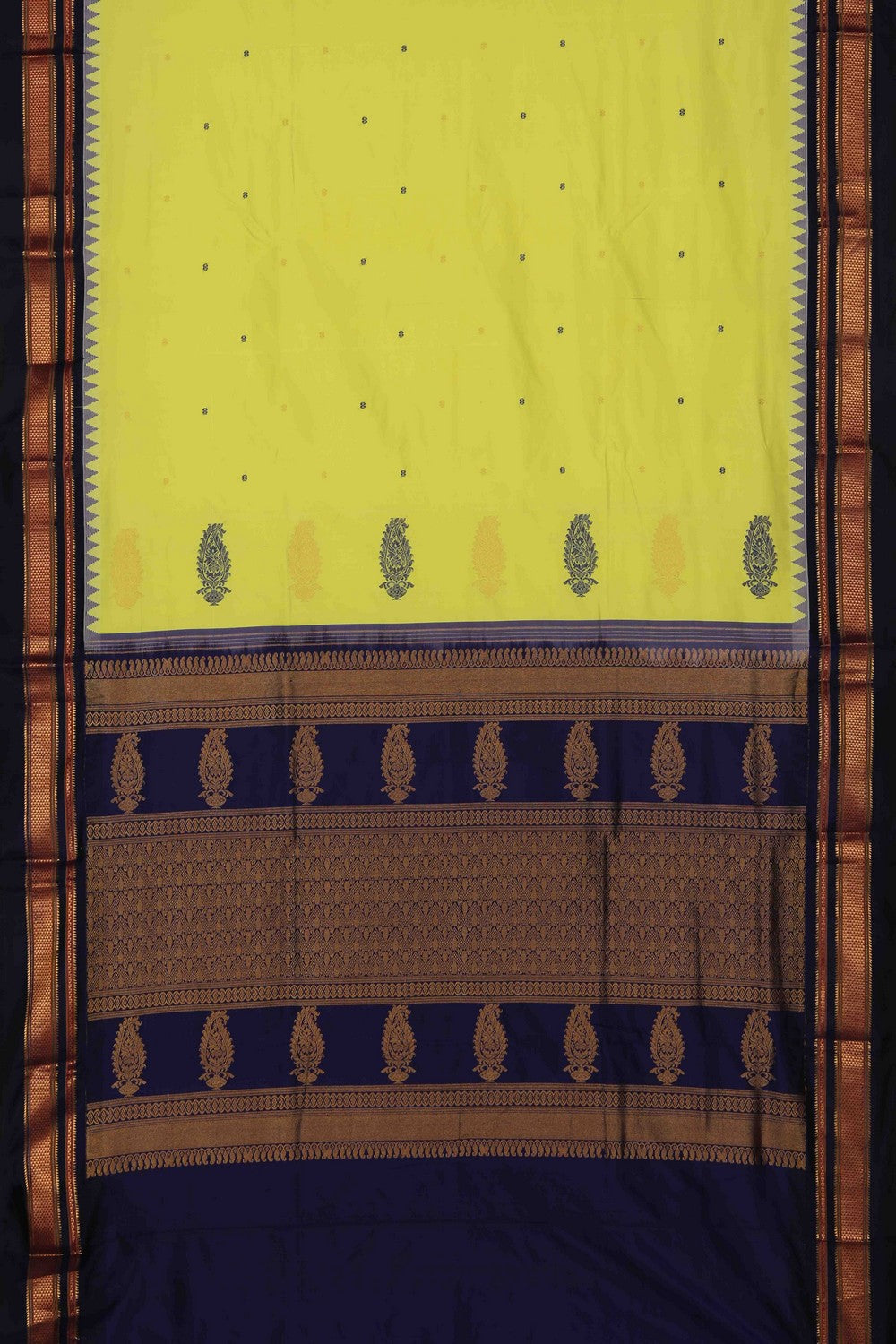 Narayanpet Silk Spring Yellow Saree