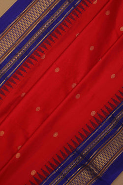 Image of Narayanpet Silk Red Saree