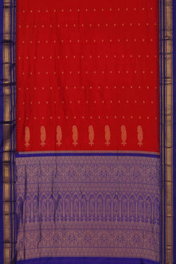 Image of Narayanpet Silk Red Saree