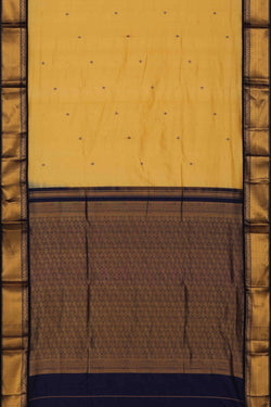 Image of Narayanpet Silk Mustard Saree