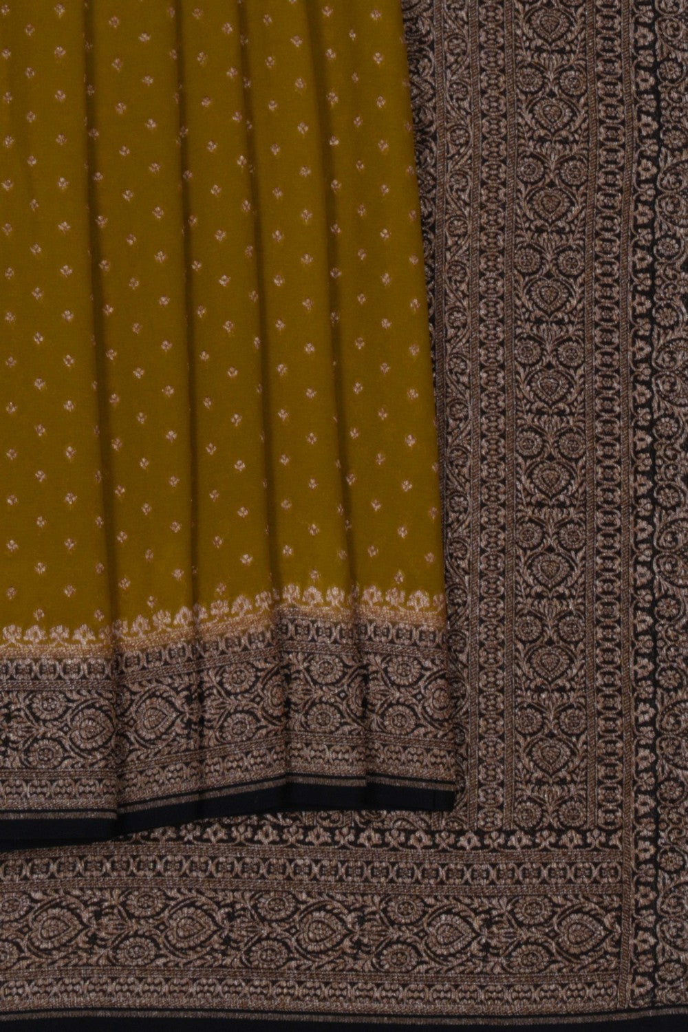 Image of Banarasi Georgette Moss Green Saree