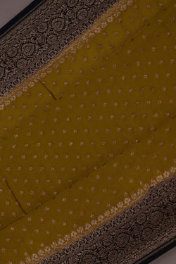 Image of Banarasi Georgette Moss Green Saree