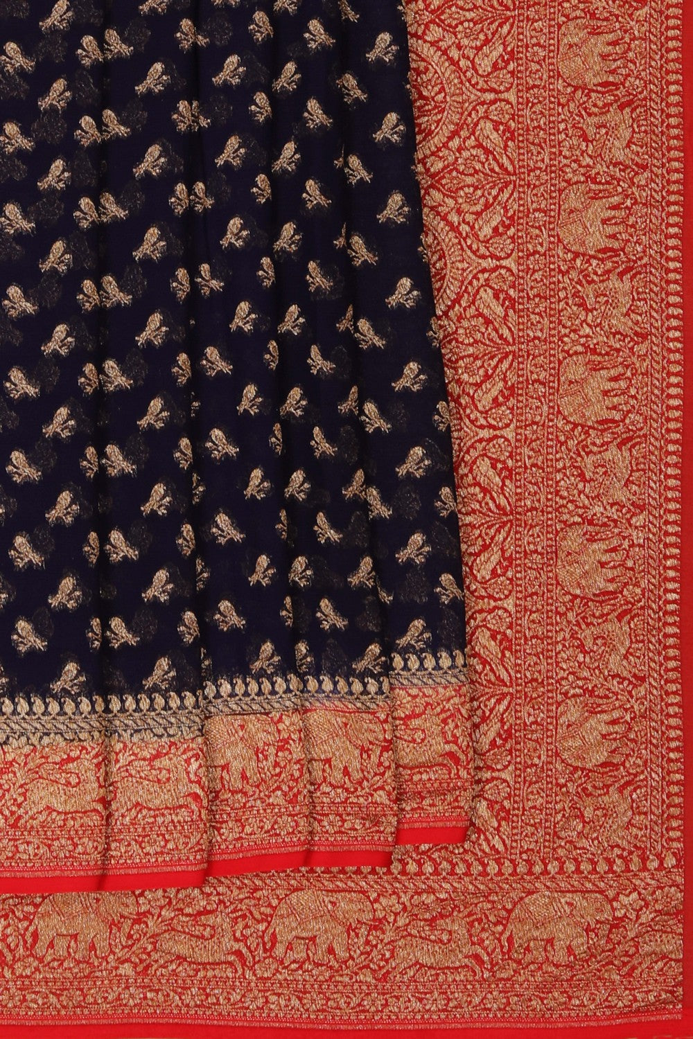 Image of Banarasi Georgette Purple Saree