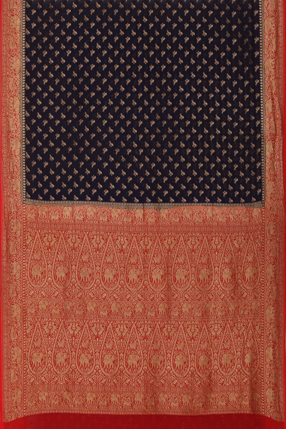 Image of Banarasi Georgette Purple Saree