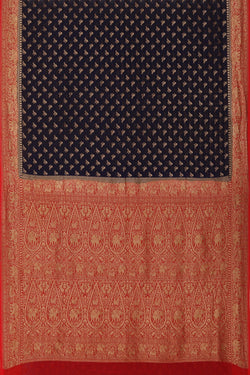 Image of Banarasi Georgette Purple Saree