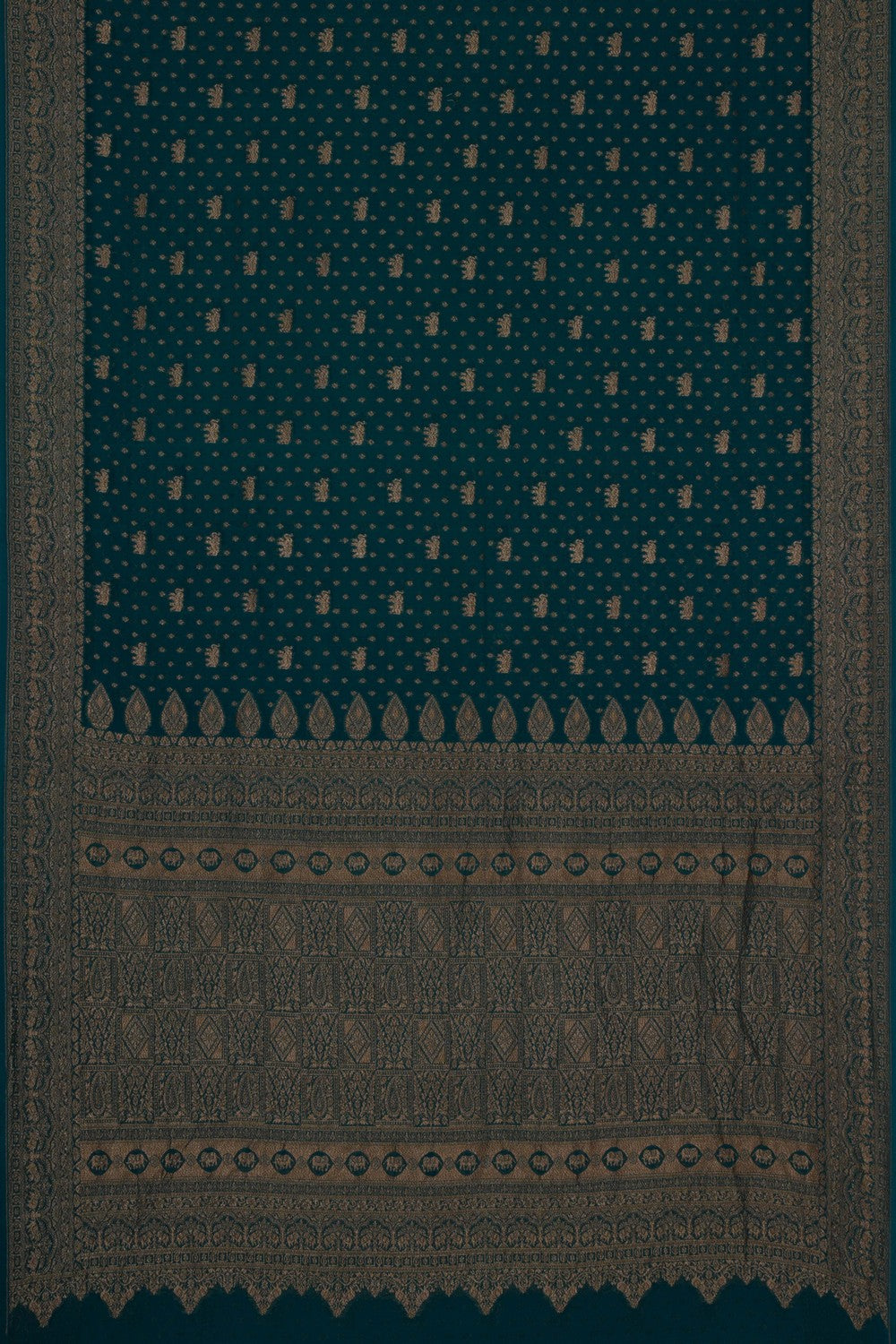 Banarasi Georgette Teal Green Saree