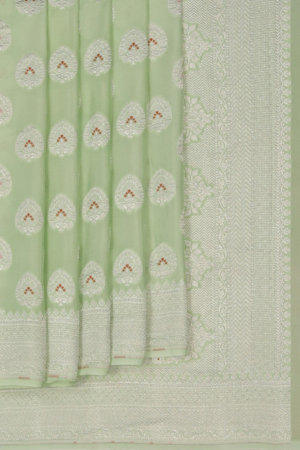 Image of Banarasi Crepe Sea Green Saree