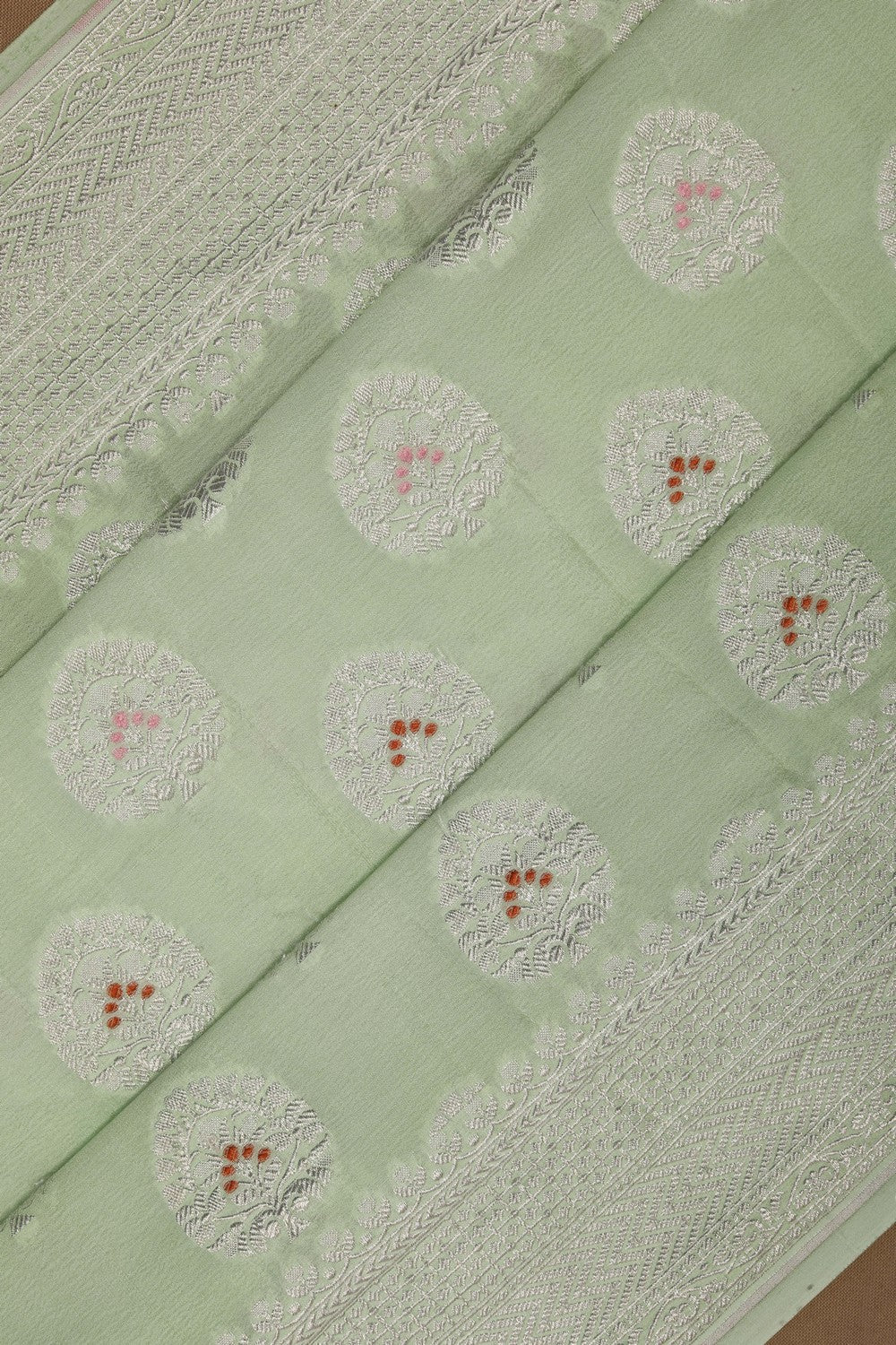 Image of Banarasi Crepe Sea Green Saree